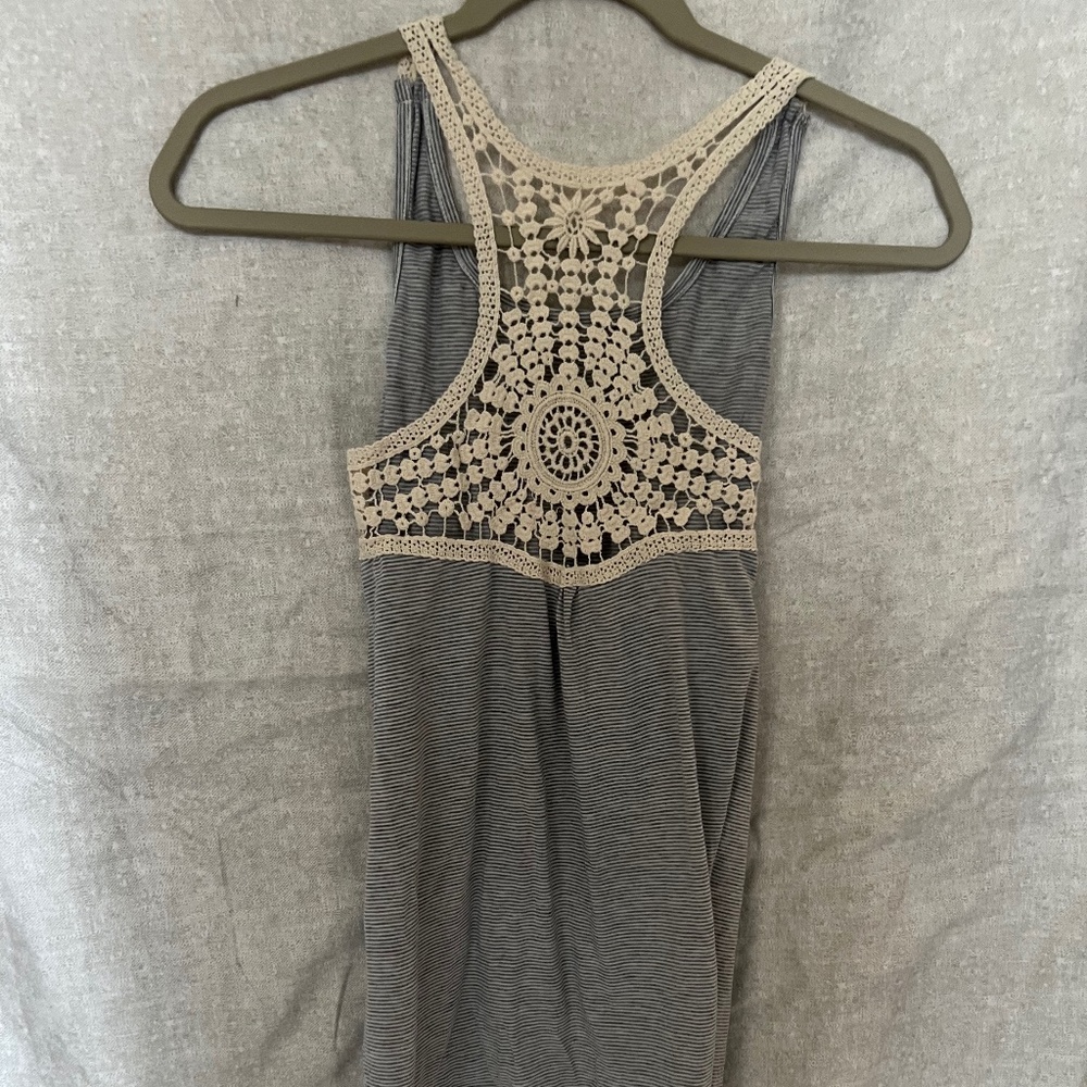 Crocheted back tank